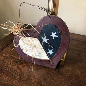 Patriotic wooden heart.